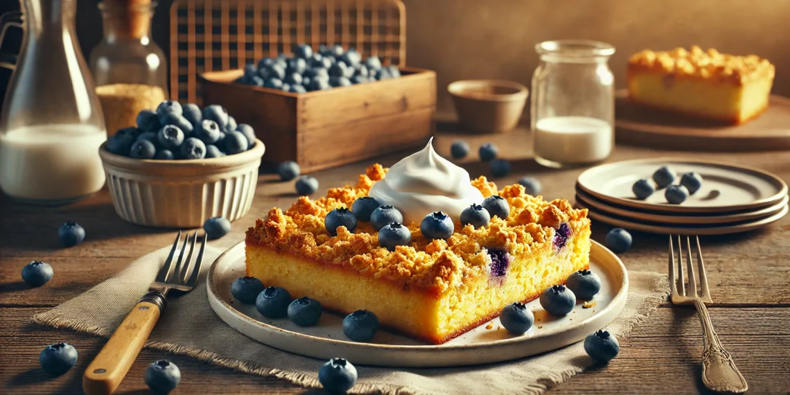 Gâteau Crumble à la Crème Sure et aux Myrtilles 9 11