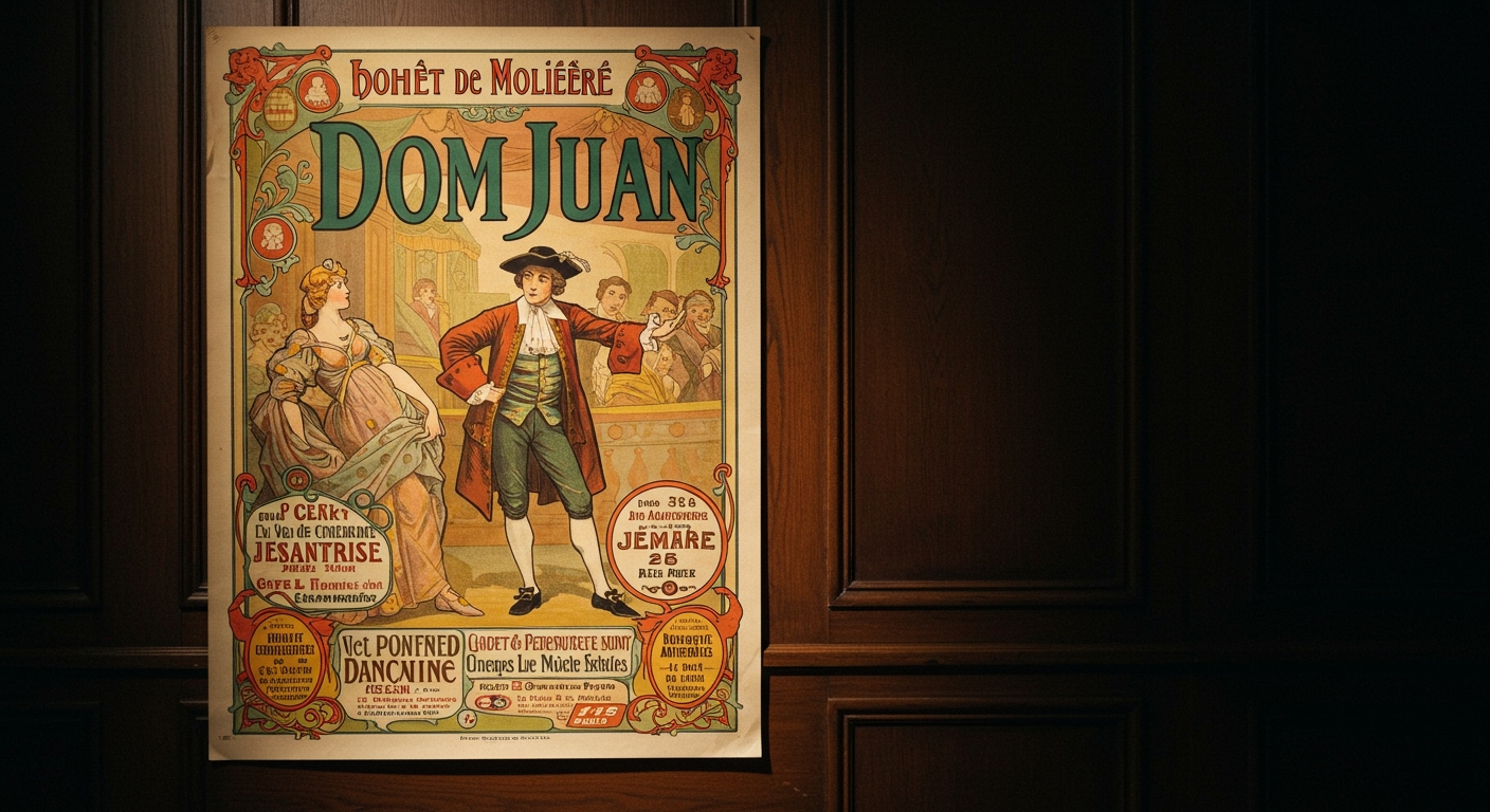 Dans les Coulisses de Molière: Génie, Scandales et Héritage Théâtral 11 Dom Juan de Molière affiche