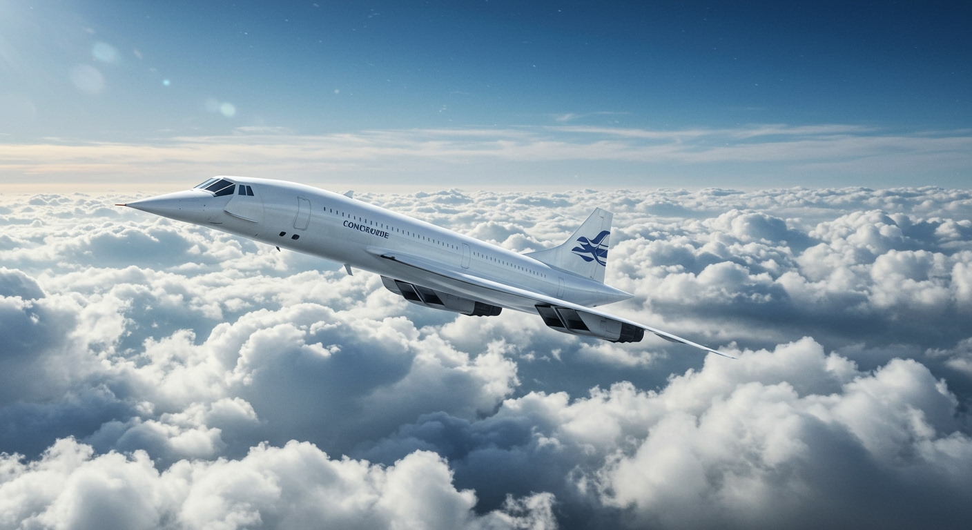 Top 10 des Grandes Étapes de l'Histoire de l'Aéronautique 13 Concorde en vol supersonique au-dessus des nuages